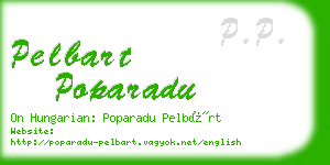 pelbart poparadu business card